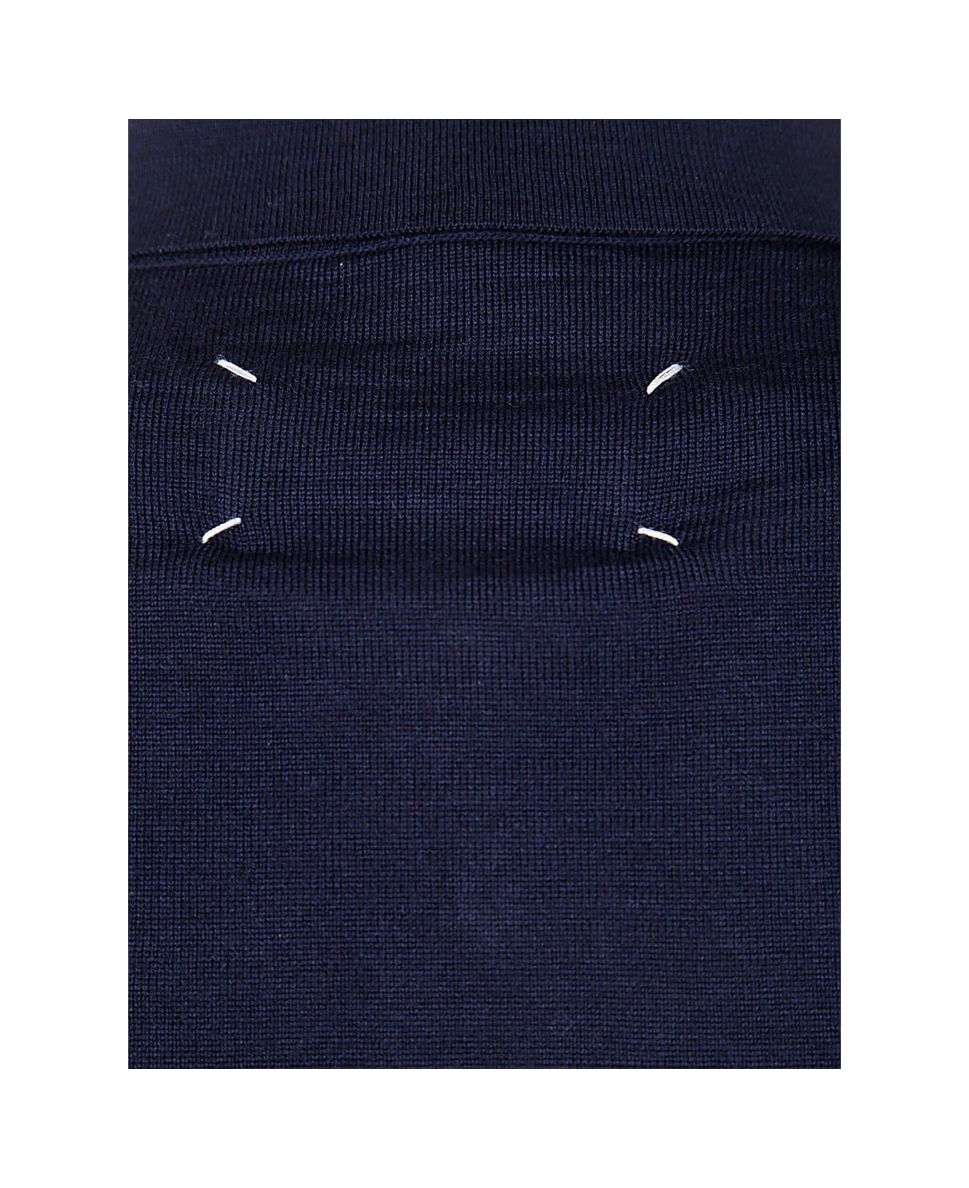 Maison Margiela Long-sleeved Knitted Polo Shirt