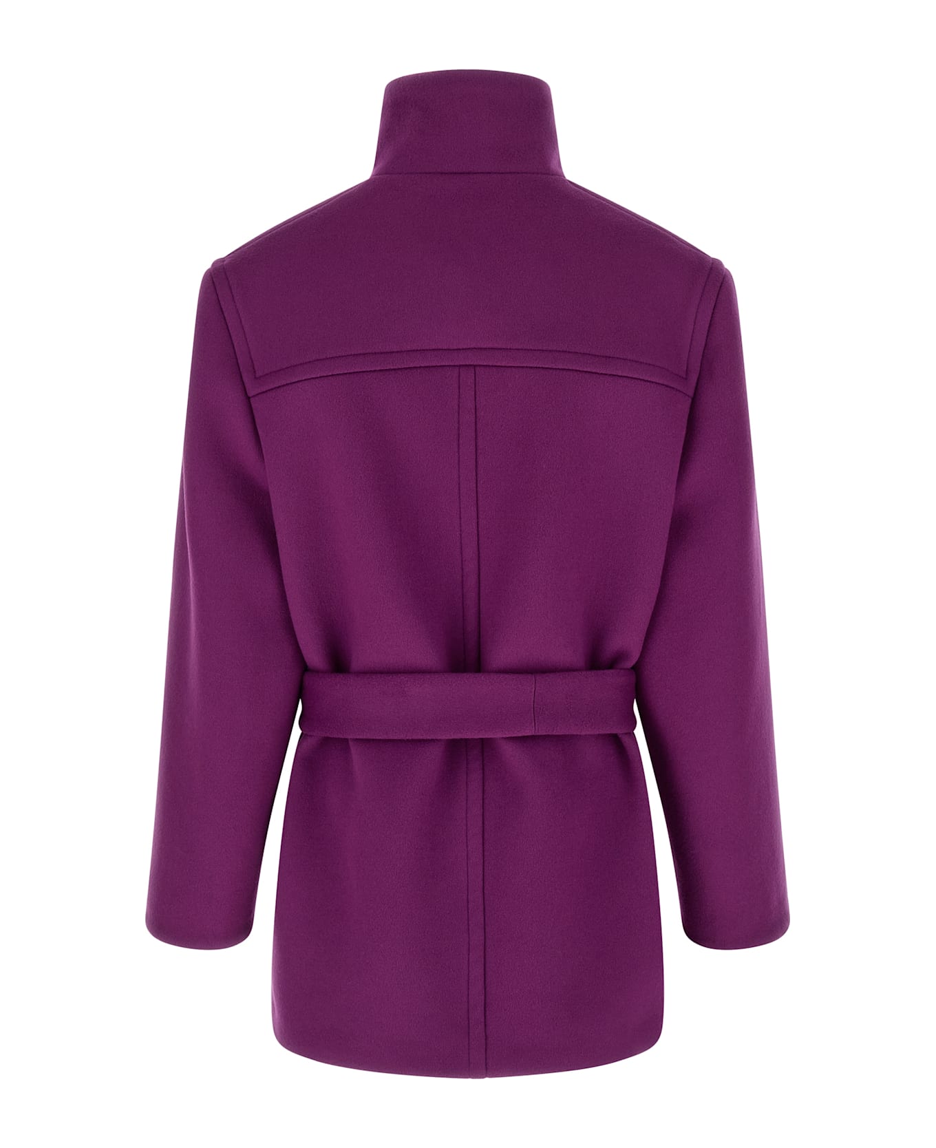 Saint Laurent Double-face Wool Coat - Purple