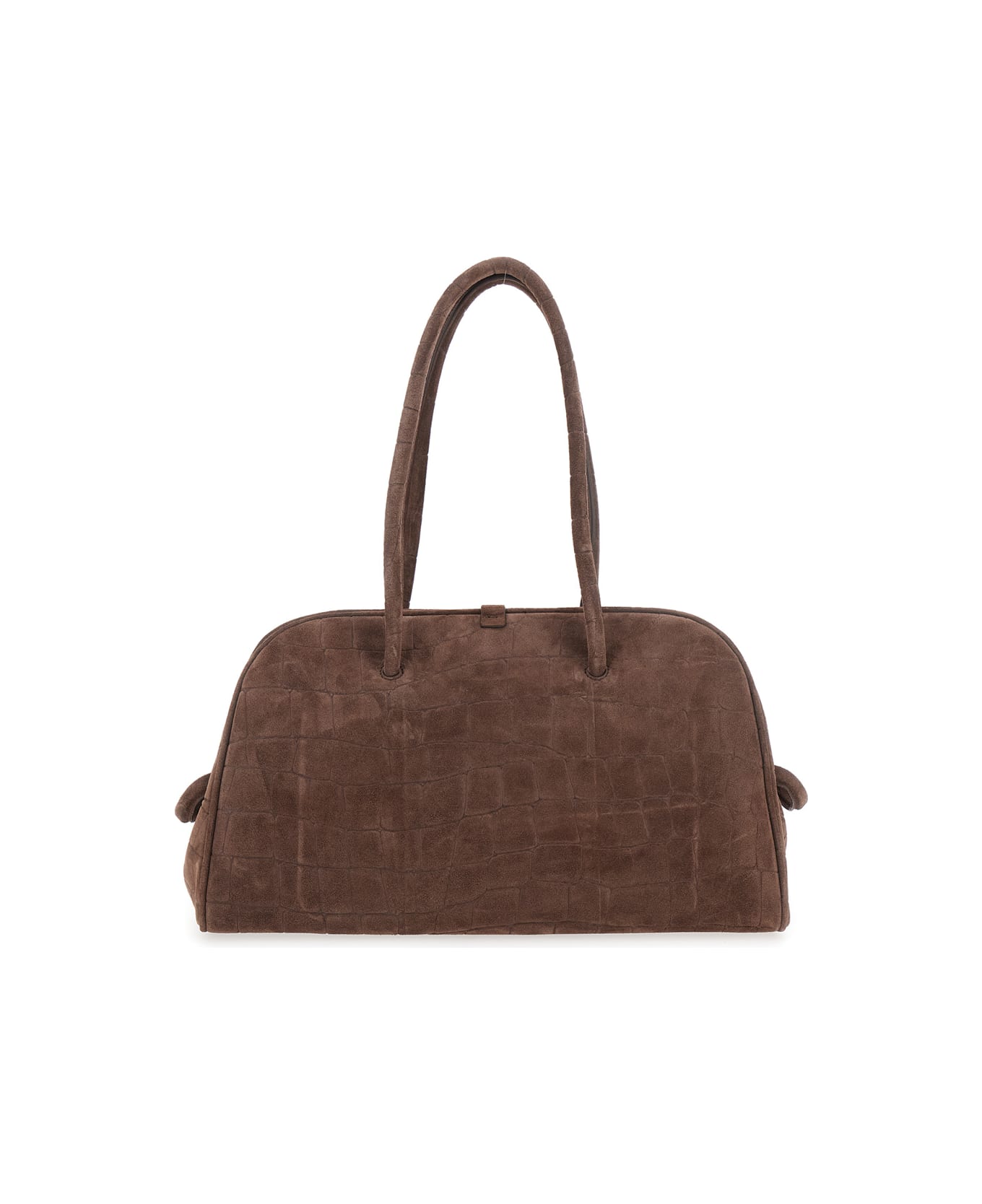 Jacquemus 
le Turismo
 Brown Handbag With Crocodile Effect And Logo Embossed On The Front In Suede Woman - Brown