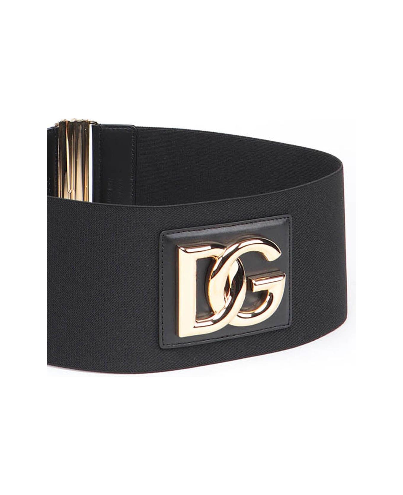 Dolce & Gabbana Dg Stretch Band Belt - Nero/nero