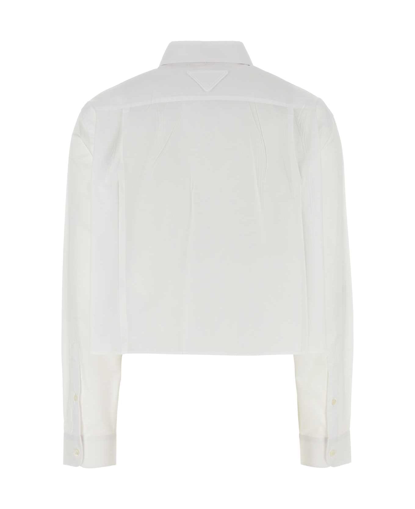 Prada White Poplin Shirt - BIANCO
