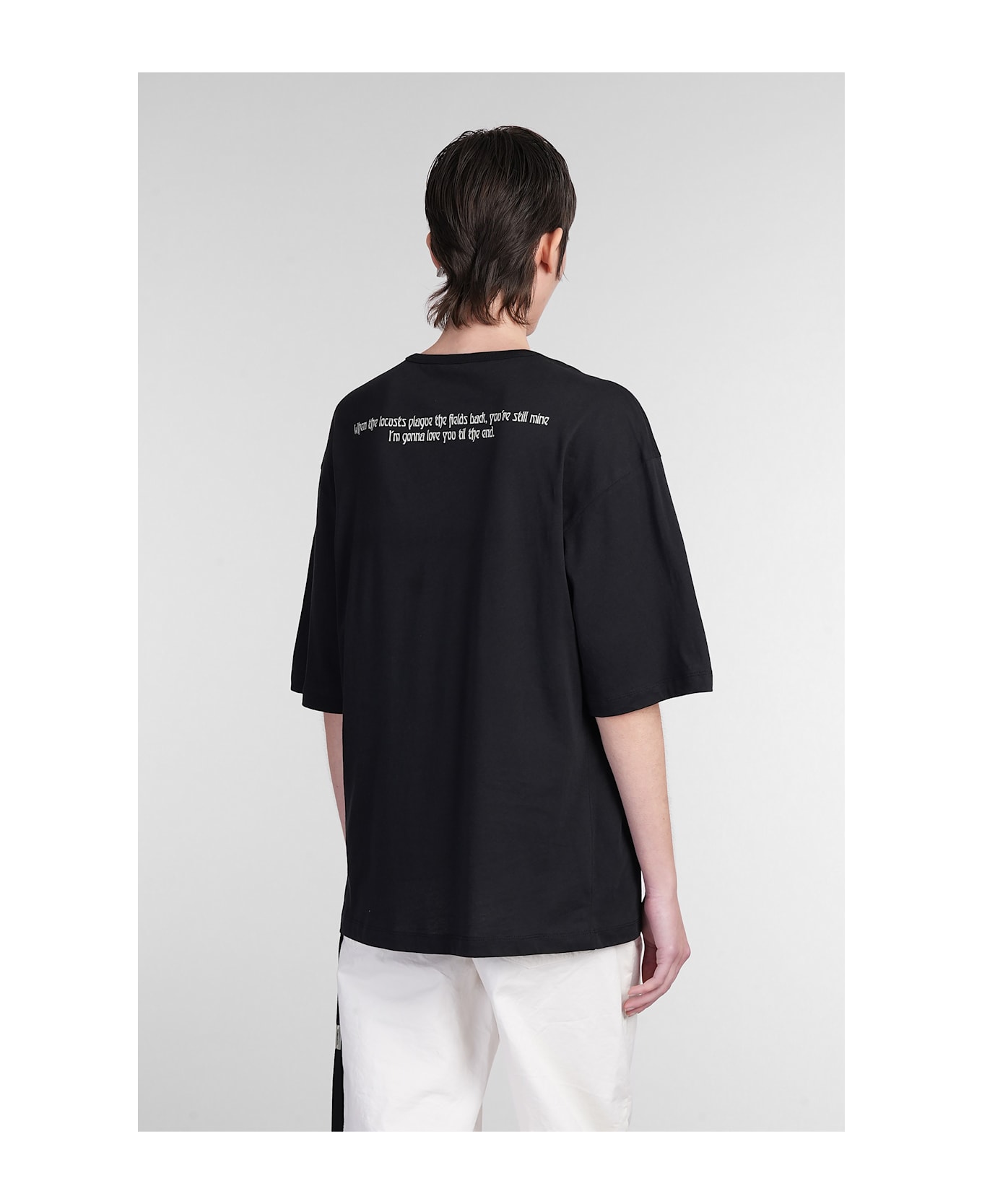 Ann Demeulemeester Aga T-shirt In Black Cotton - black