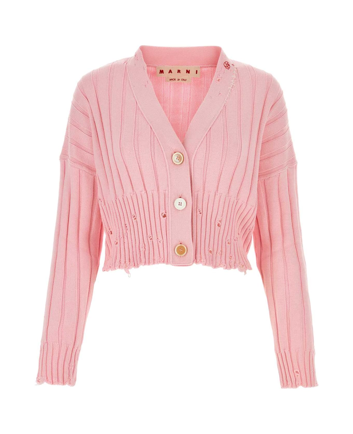 Marni Pink Cotton Cardigan - 00C13