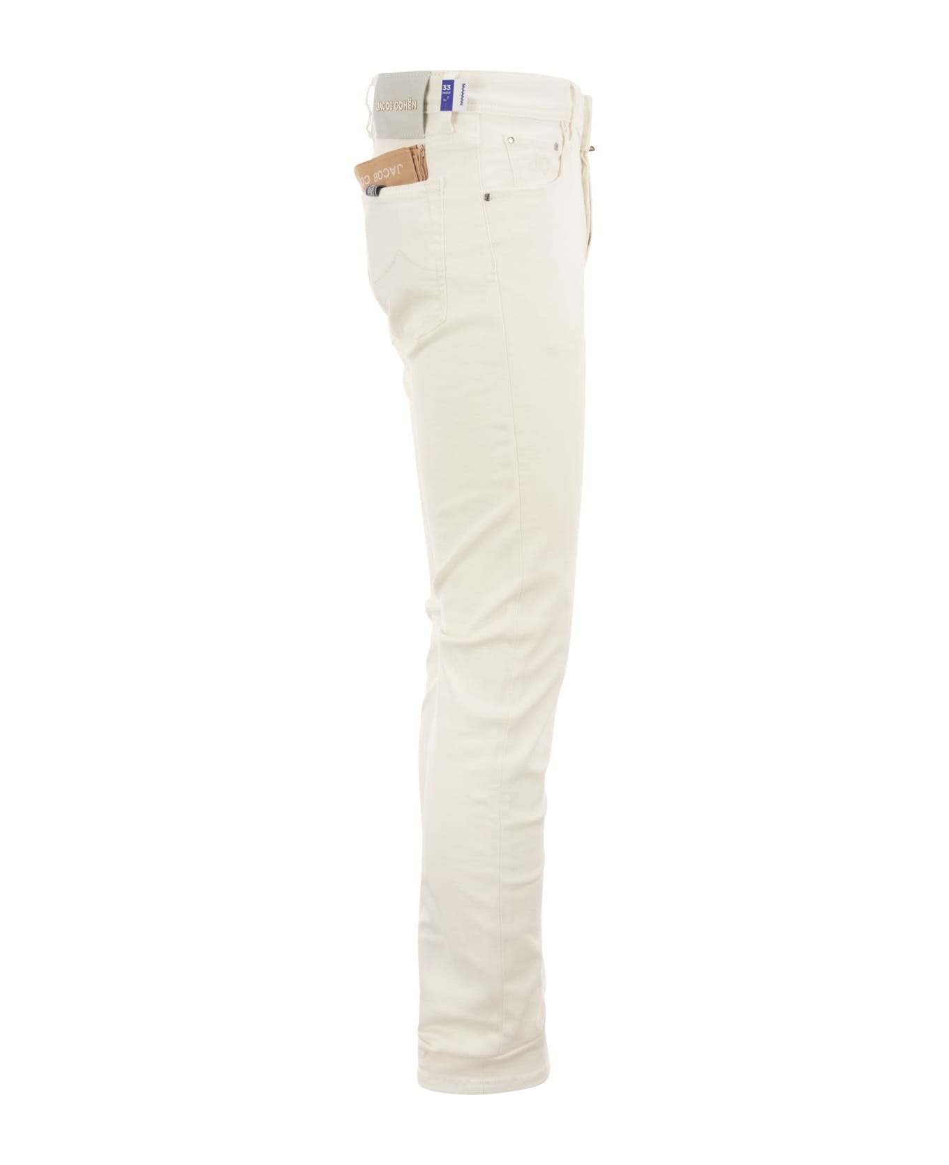 Jacob Cohen Nick - Slim-fit Five-pocket Trousers - White ボトムス