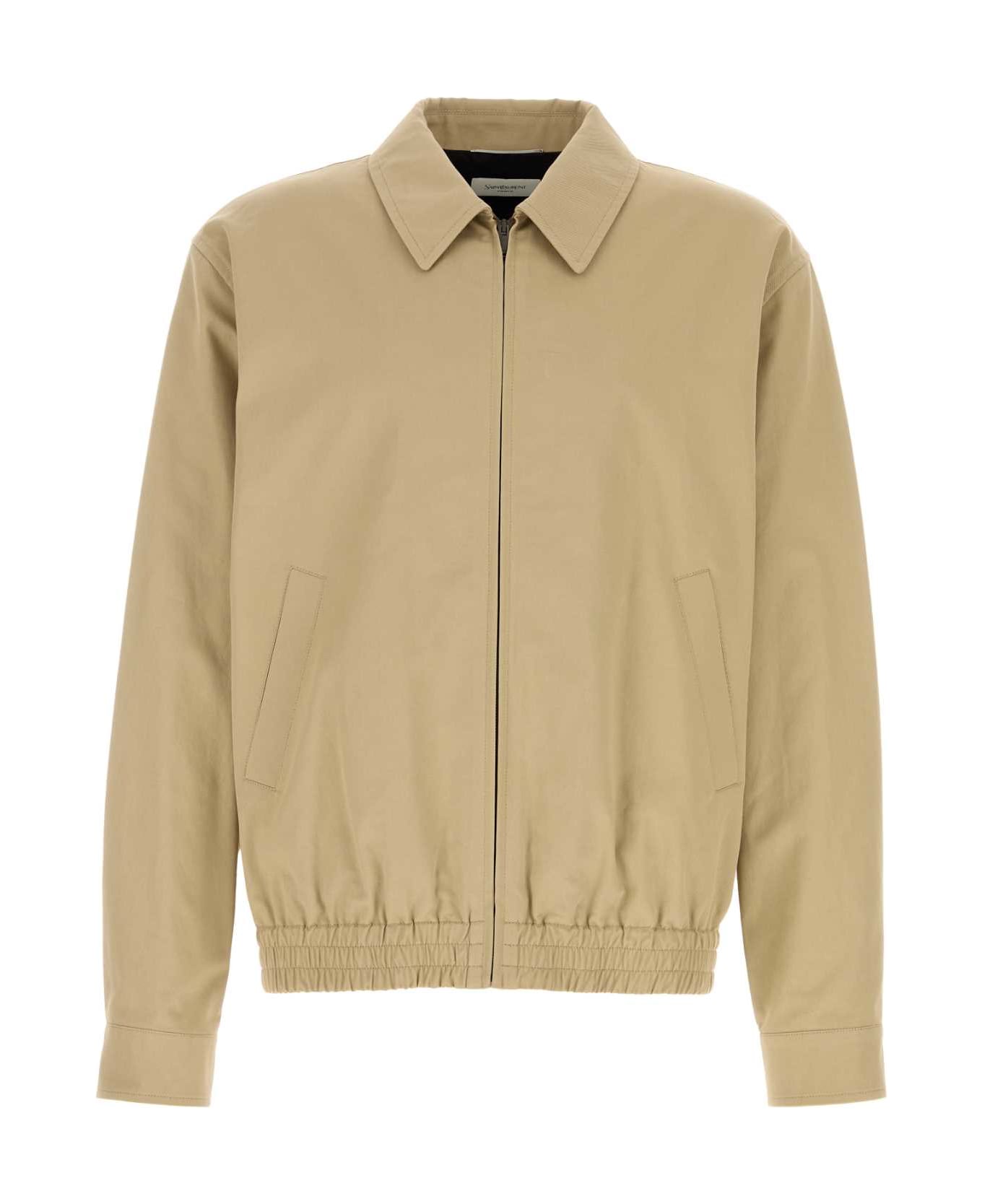 Saint Laurent Beige Gabardine Jacket - BEIGECOQUILLE