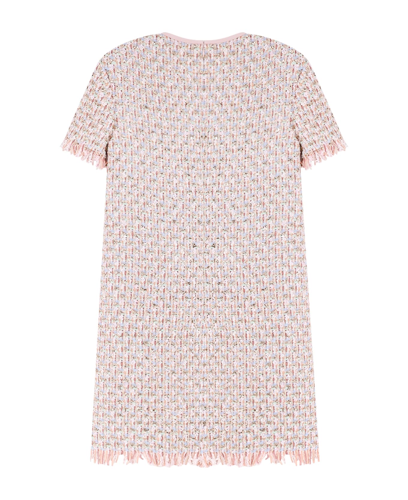 Valentino Embroidered Ribbon Tweed Dress - MultiColour