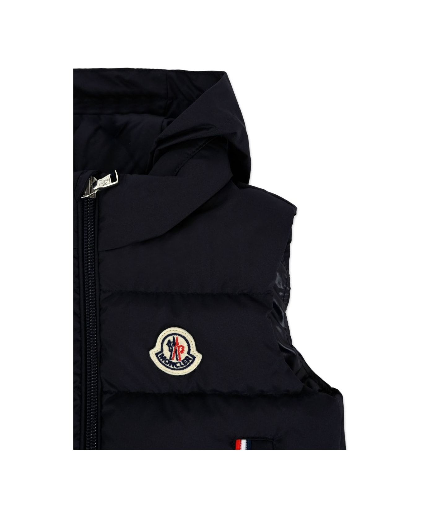 Moncler Enfant Quilted Vest With Hood - Blue