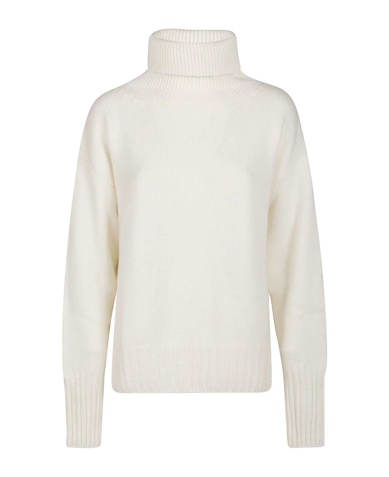Wild Cashmere Beatrix Boxy Turtle Neck Sweater - Off White