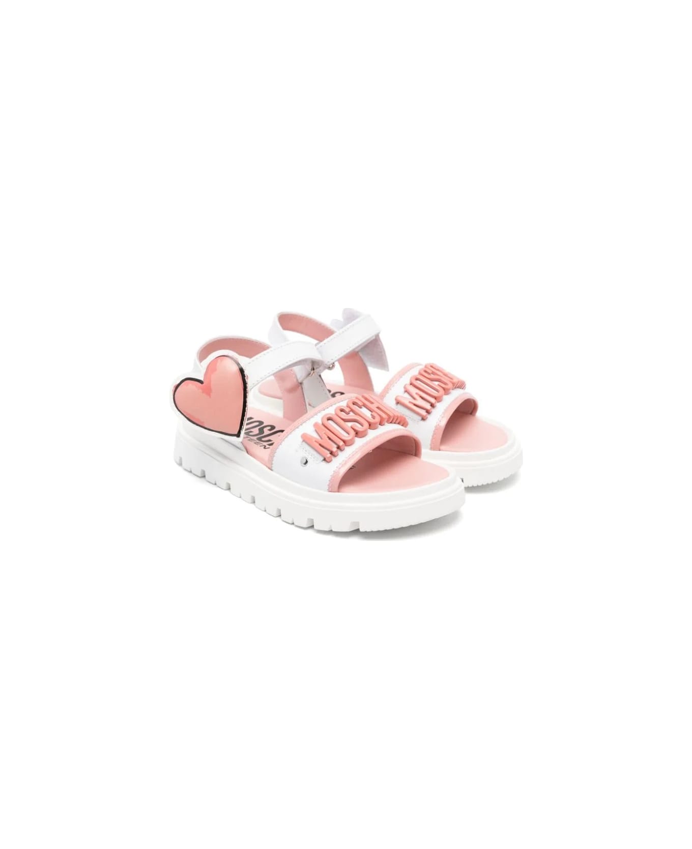 Moschino Sandals With Logo - White