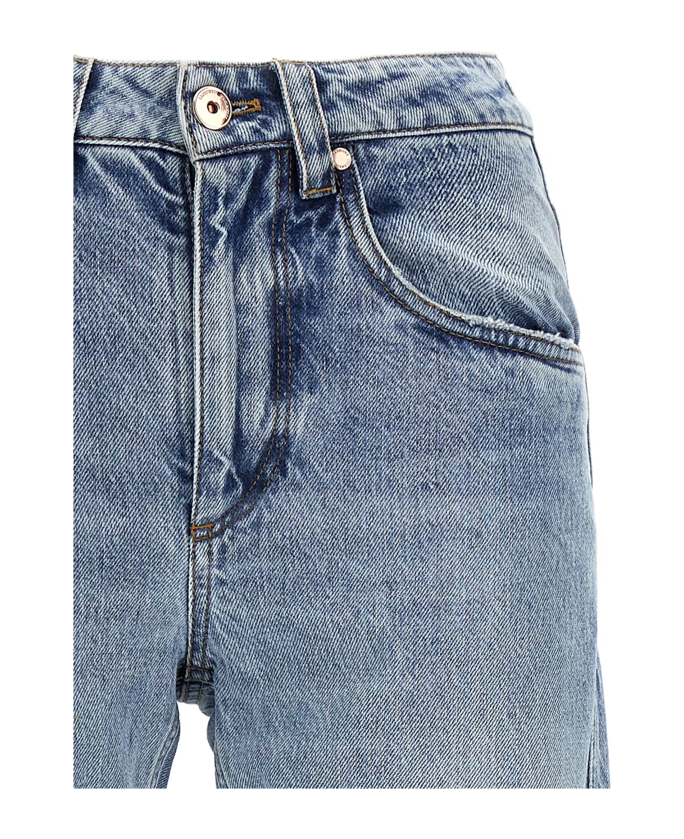 Brunello Cucinelli 'straight Leg Mid Rise' Jeans - Light Blue