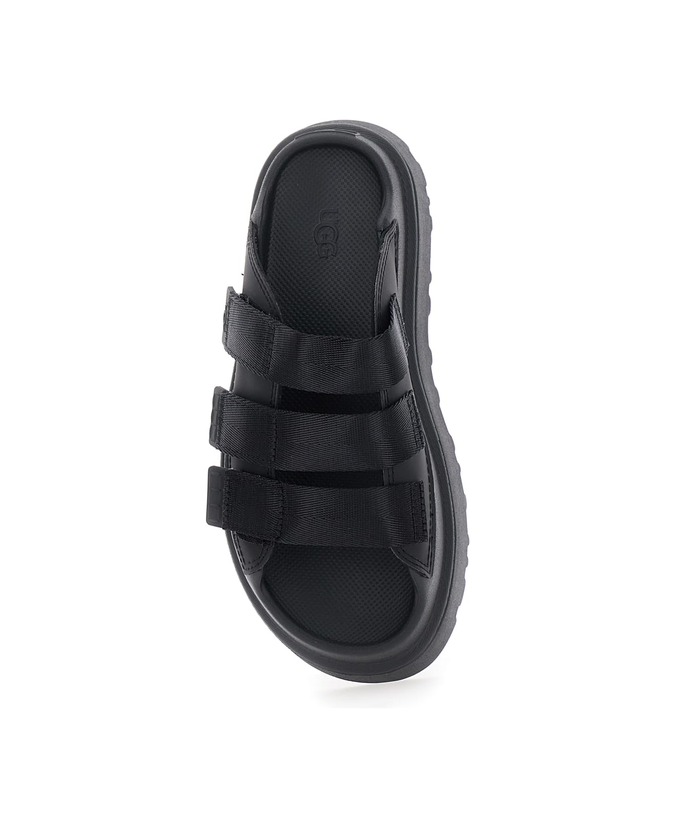 UGG 
golden Glow
 Black Sandals With Round Open Toe In Tech Fabric Woman - Black