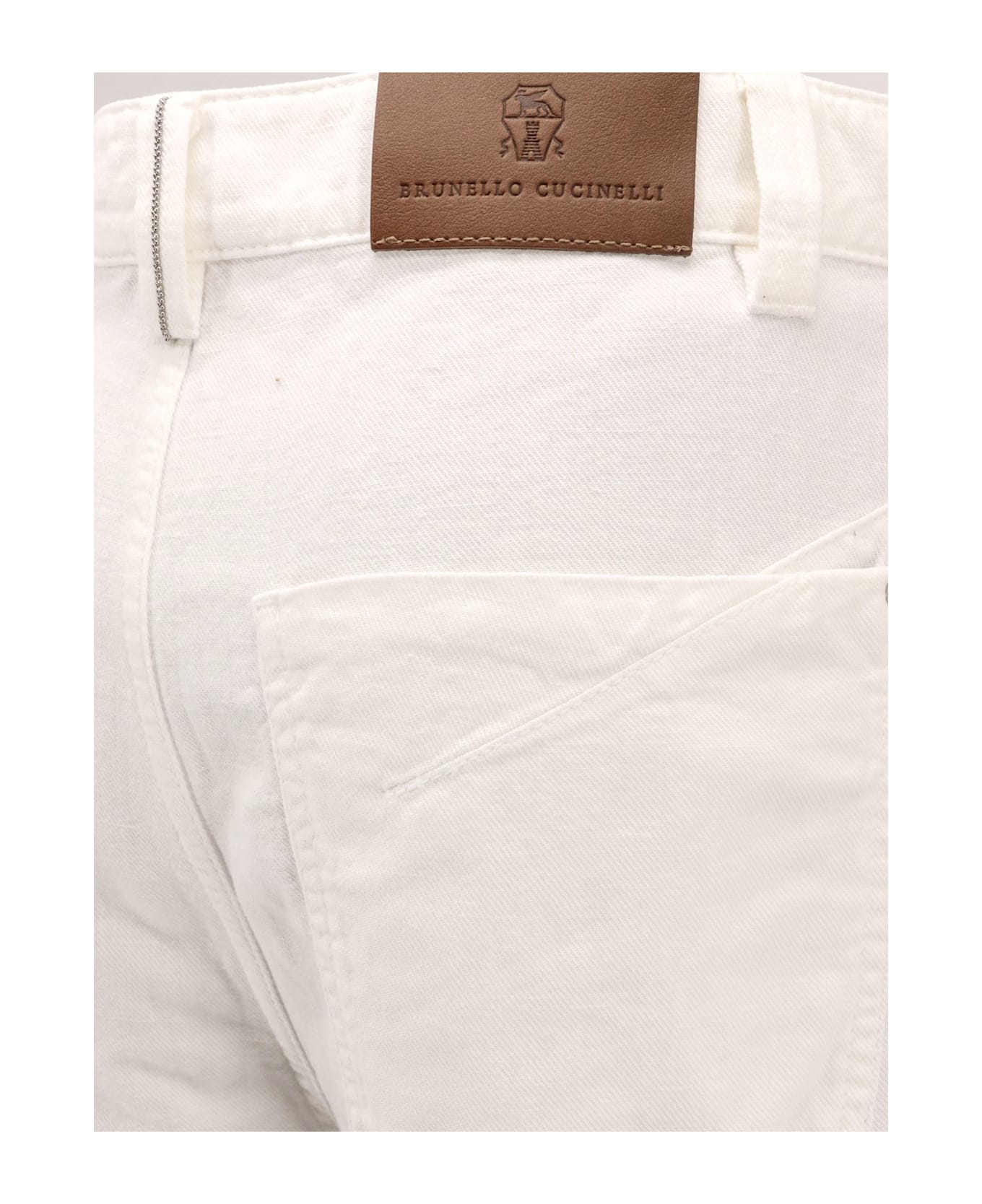 Brunello Cucinelli The Loose Sartorial Jean Trouser - White