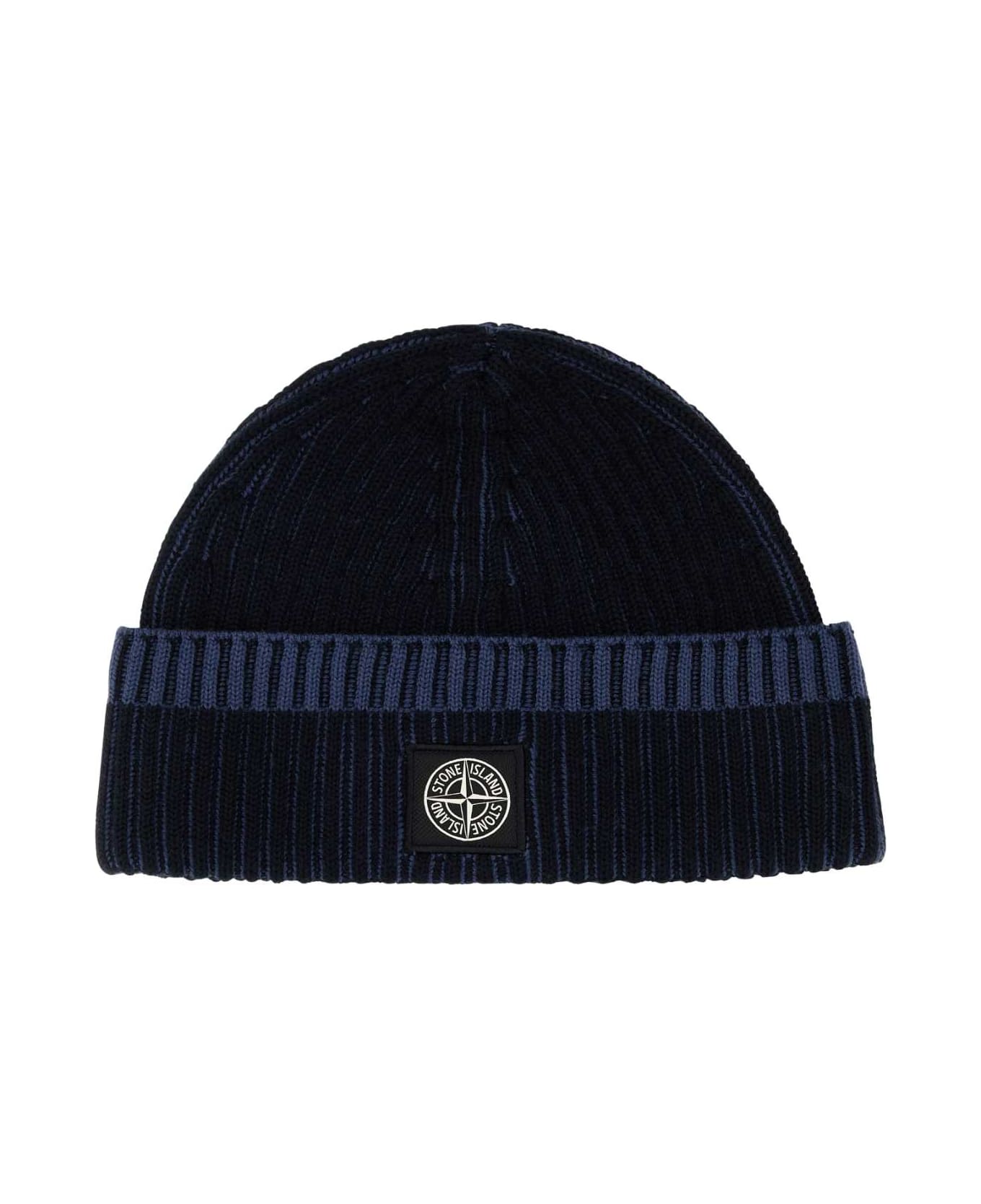 Stone Island Wool Beanie - NAVYBLUE