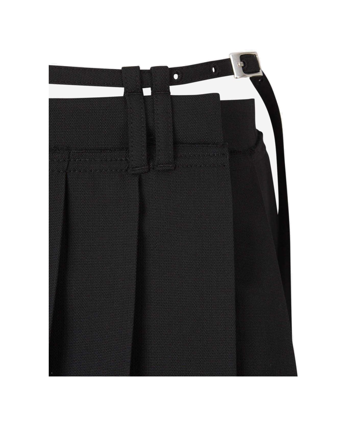 Acne Studios Low-rise Pleated Mini Skirt - 900 BLACK