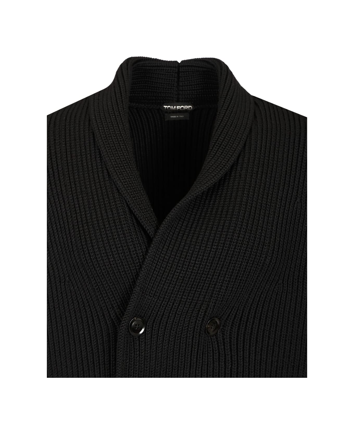 Tom Ford Double-breasted Cardigan - BLACK