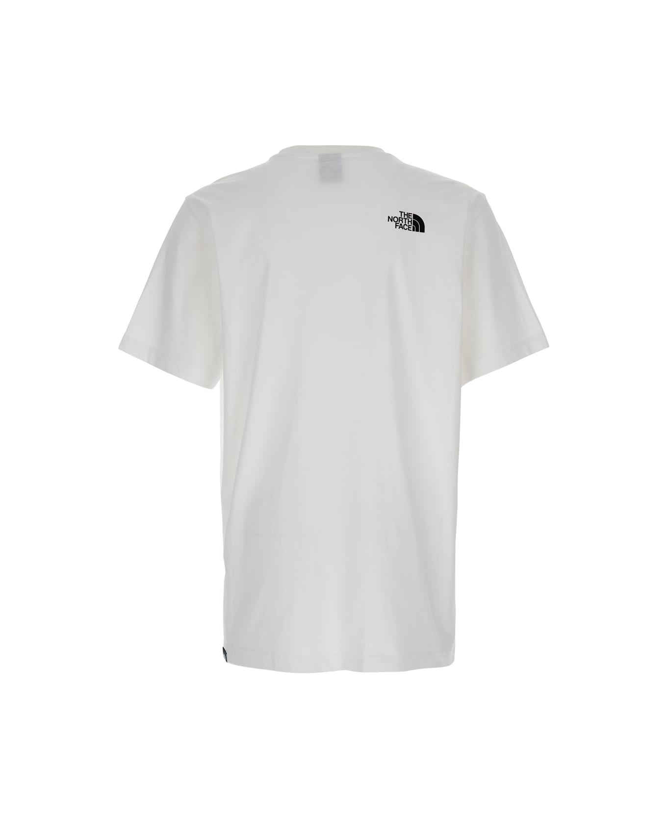 The North Face White T-shirt With Logo Printed On The Front And Back In Cotton Blend Man - Tnf White