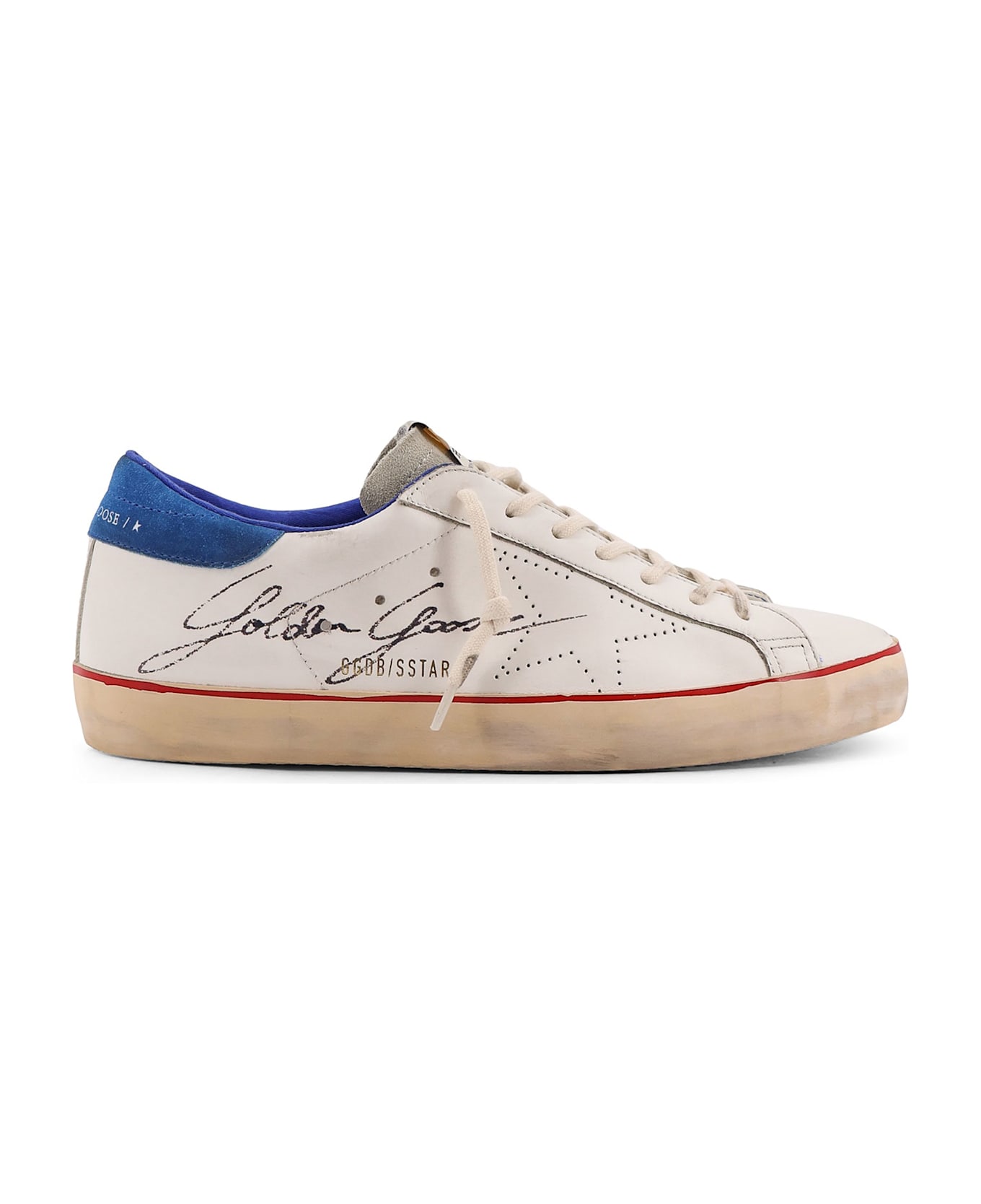 Golden Goose Super-star Skate Leather Low-top Sneakers - WHITE/ICE/BLUETTE