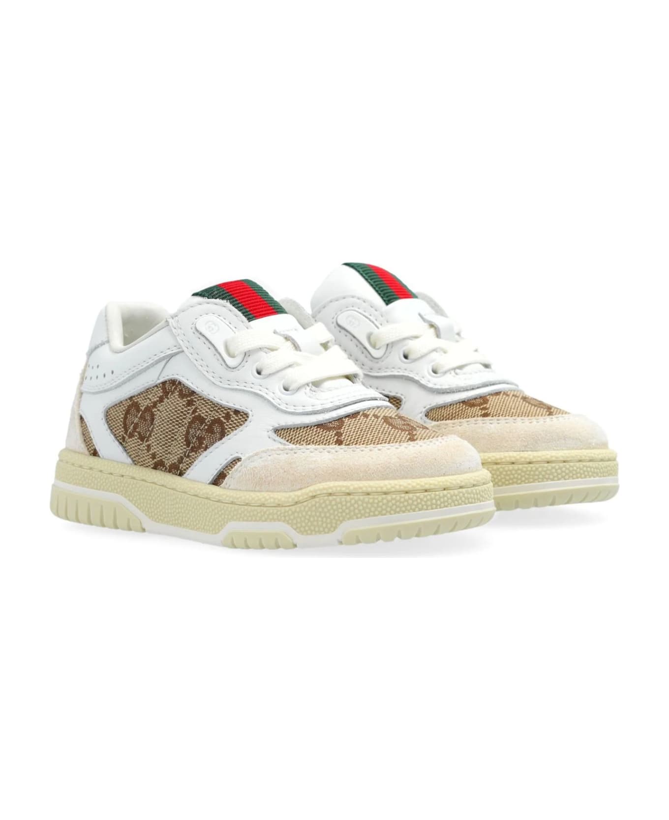 Gucci Kids Sneakers White - White