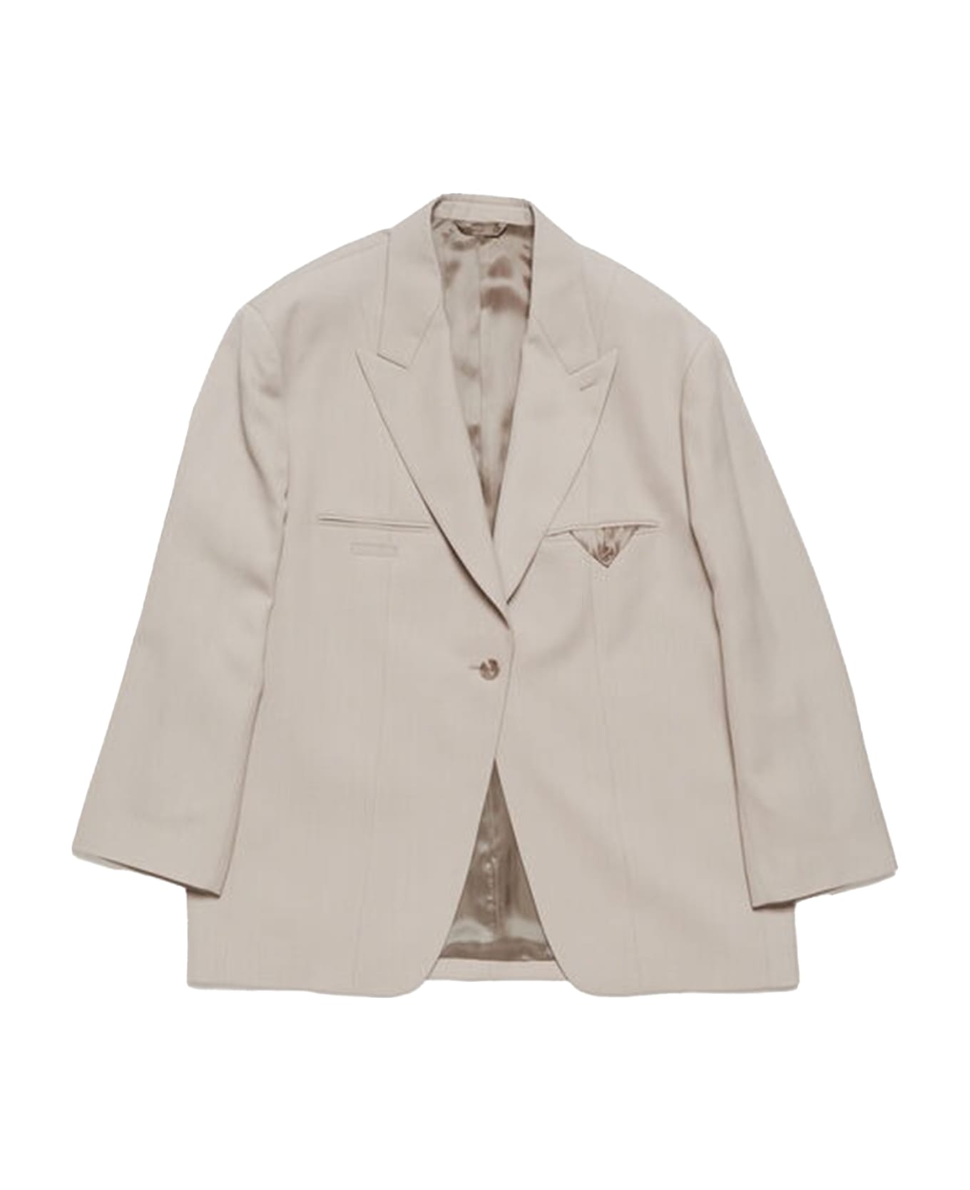 Acne Studios Beige Tailored Single-breasted Jacket - COLD BEIGE