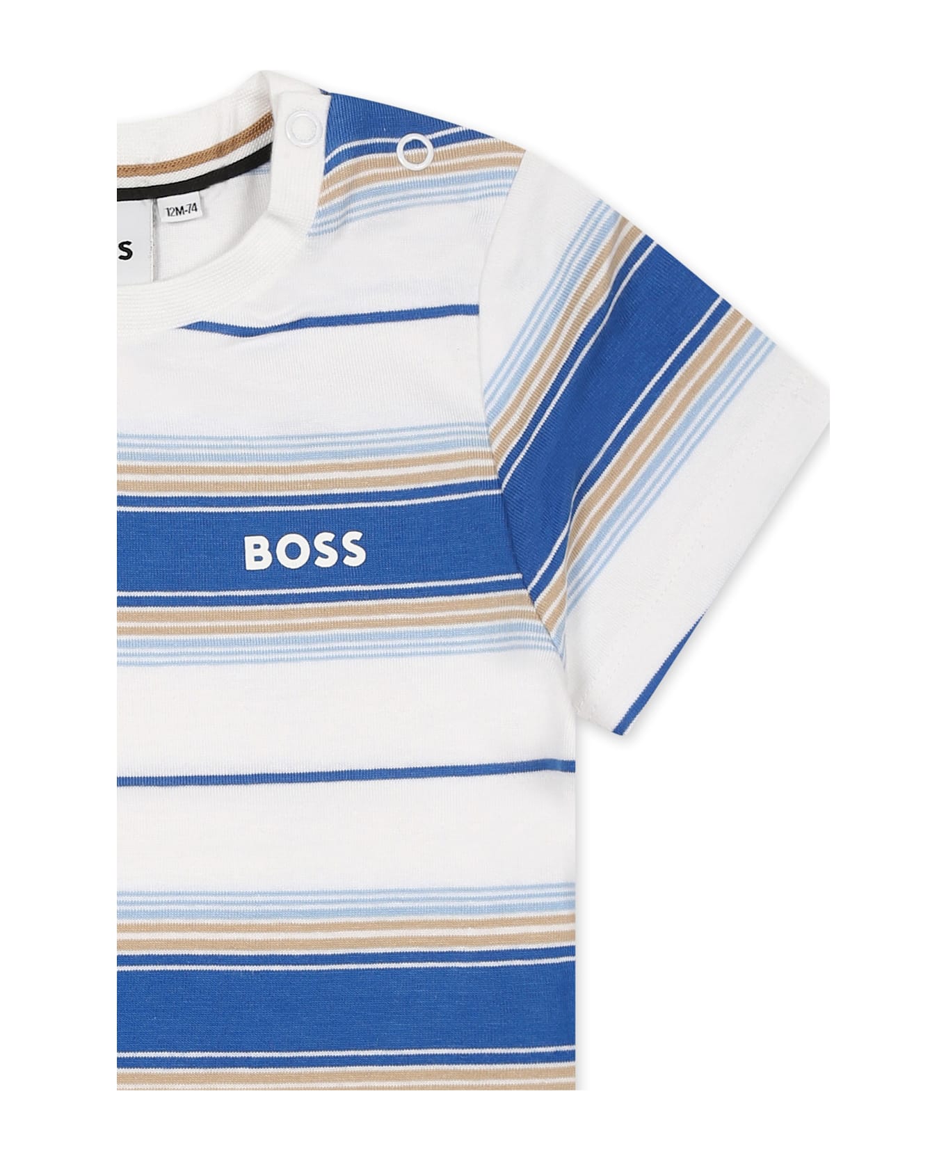 Hugo Boss White T-shirt For Baby Boy With Logo - White
