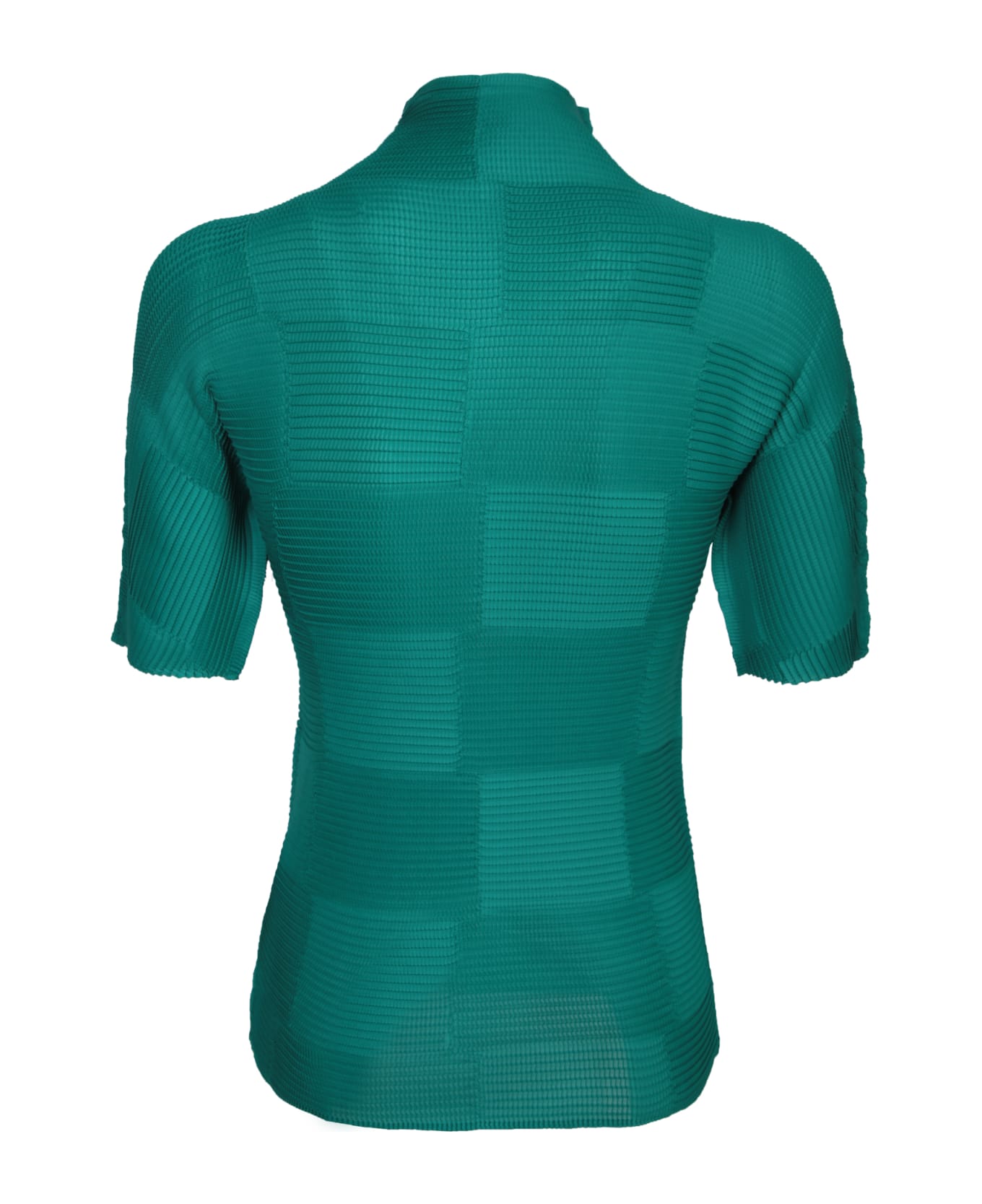 Issey Miyake Pleated Green Top - Green