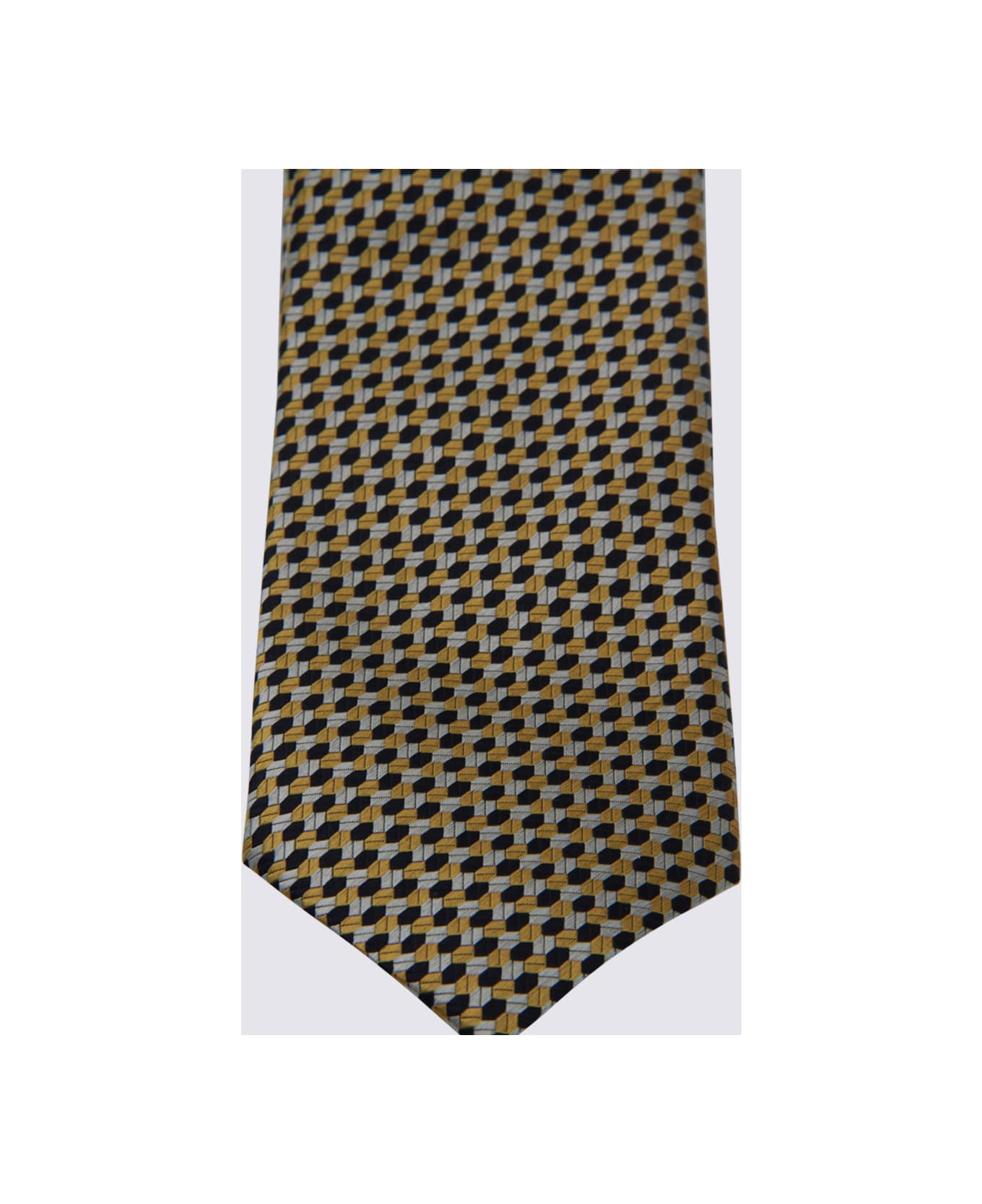 Zegna Yellow Silk Tie - Yellow