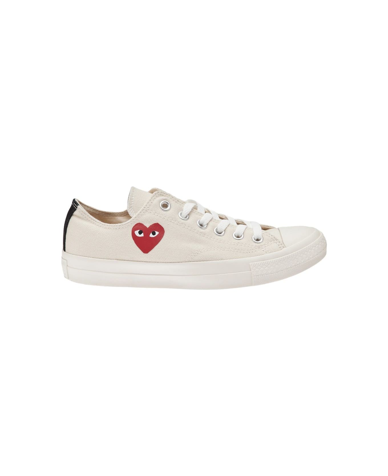Comme des Garçons Chuck Taylor Red Heart Sneakers - Beige