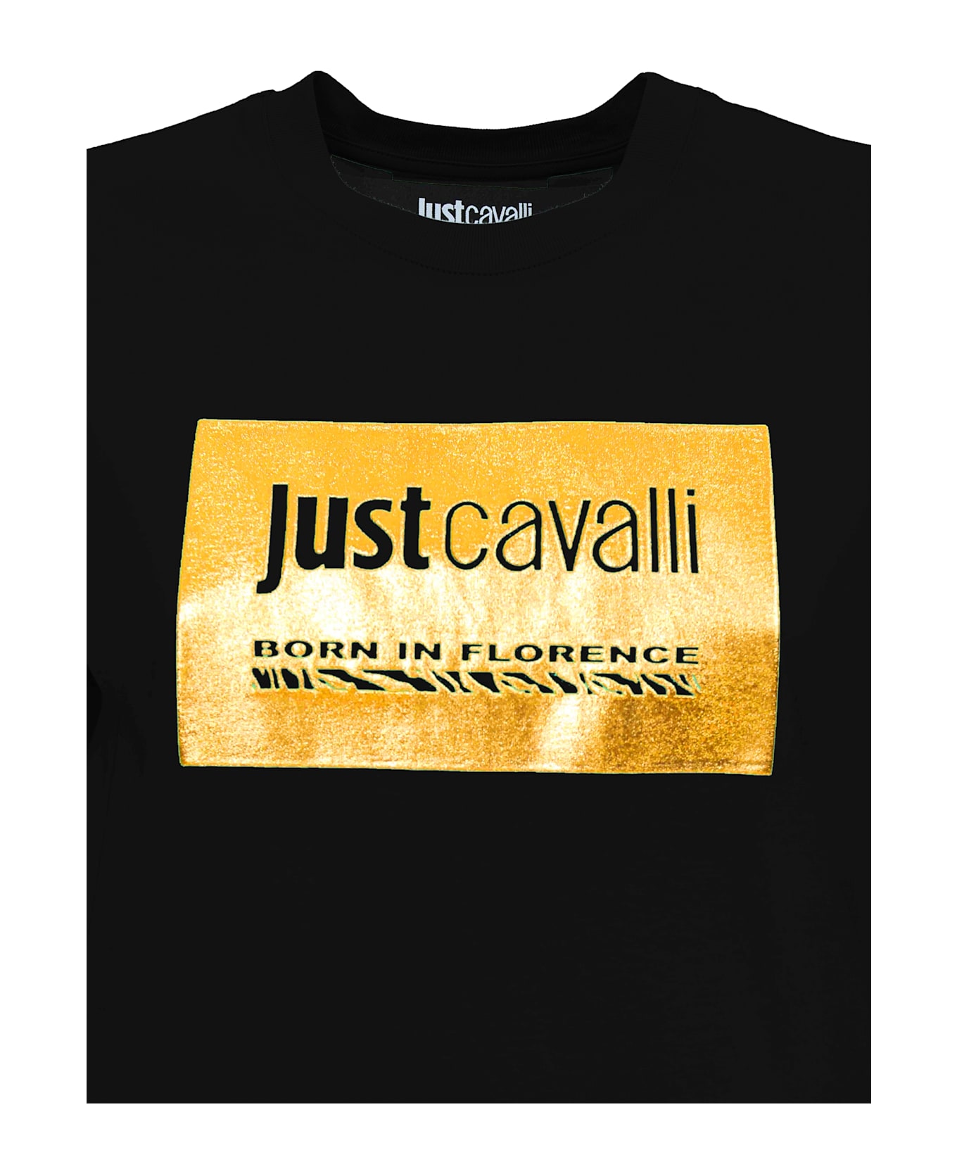 Just Cavalli Black Short Sleeves T-shirt - Black