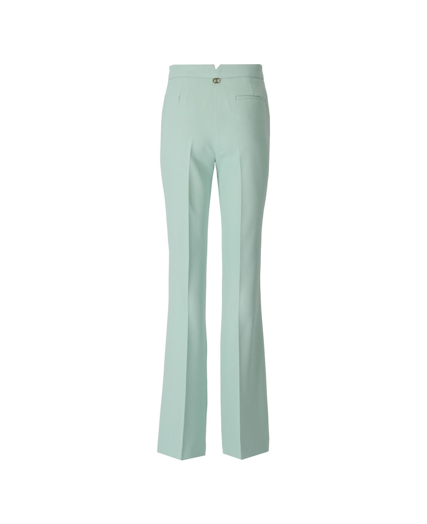 TwinSet Green Flare Trousers - Mint