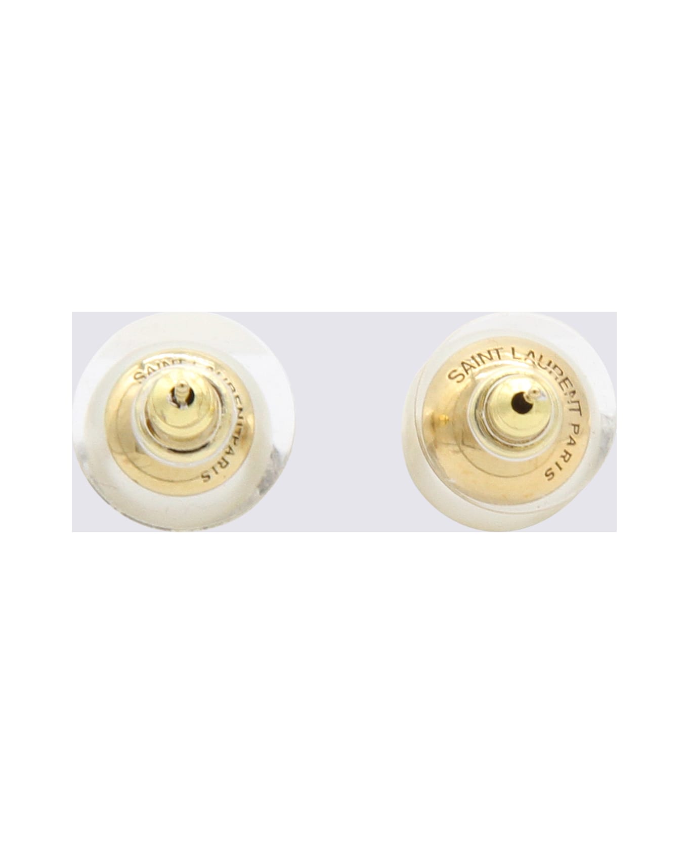 Saint Laurent Pearl Metal Earrings - OR/CREME