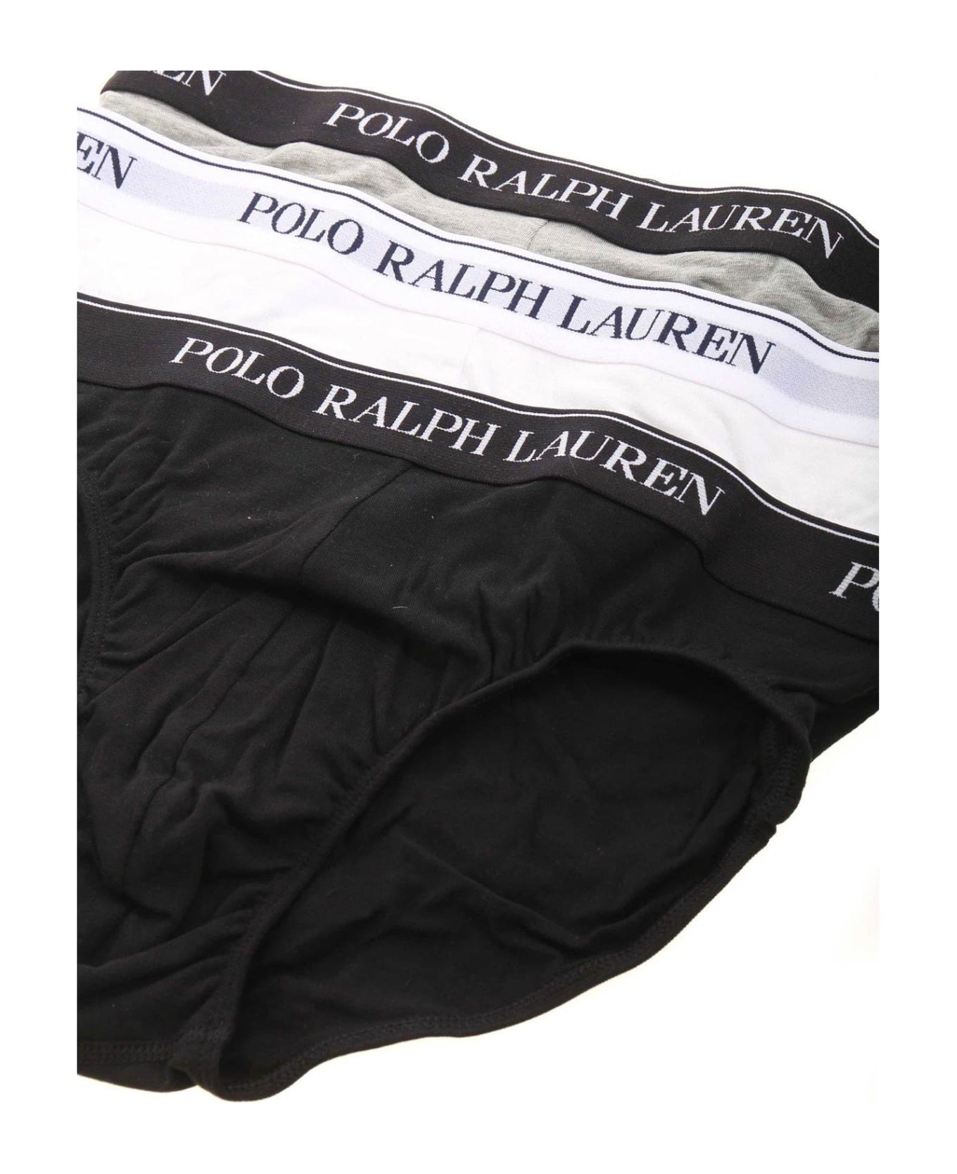 Polo Ralph Lauren Logo Band Three-pack Briefs Polo Ralph Lauren - BLACK