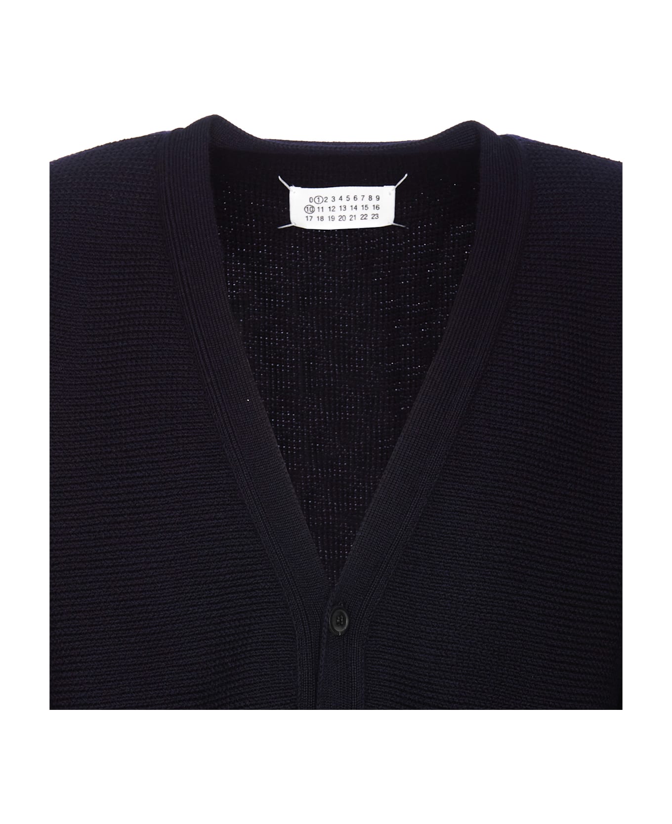 Maison Margiela Elbow Patch Cardigan - BLUE