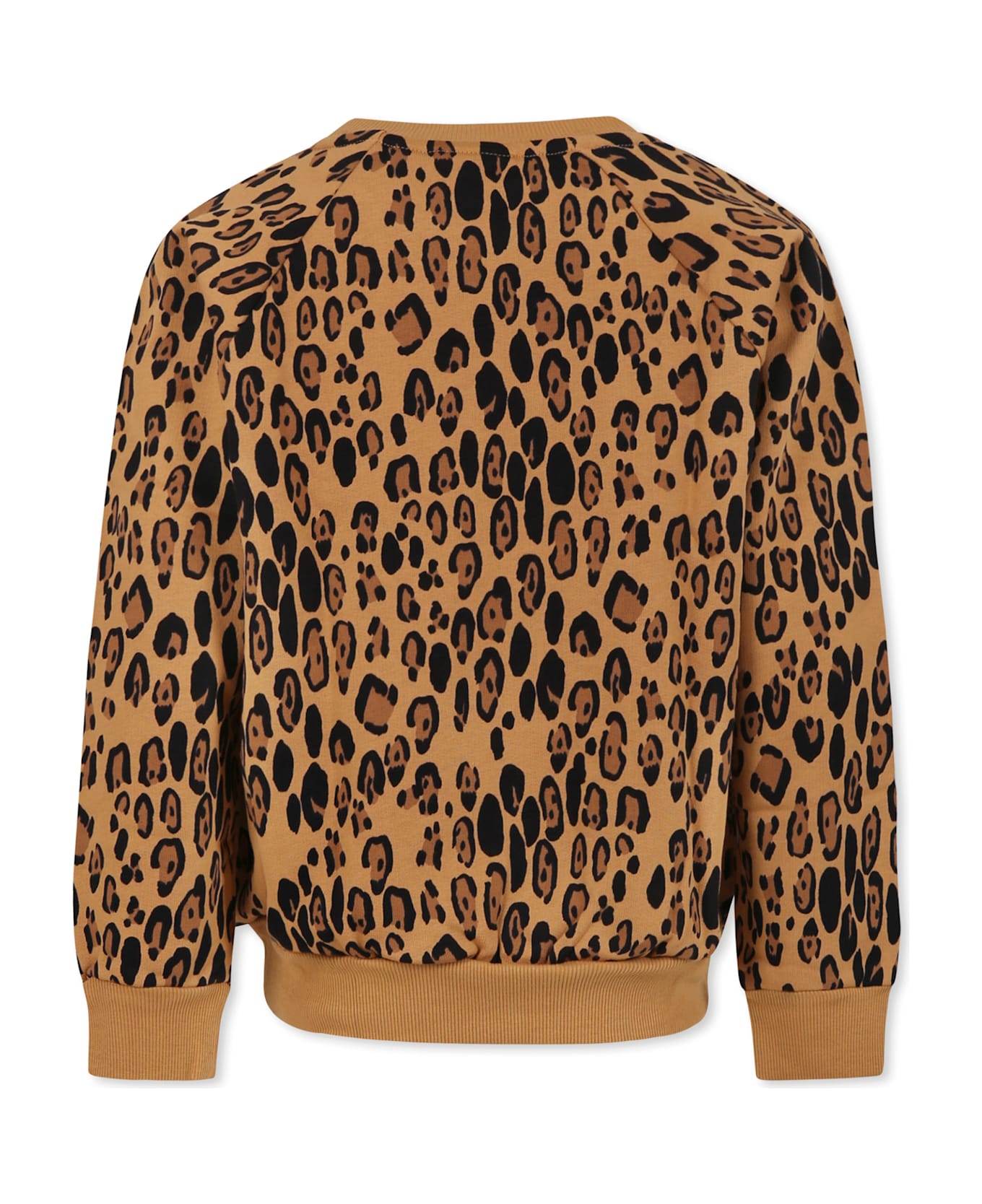Mini Rodini Beige Sweatshirt For Kids With Spotted Print - Beige