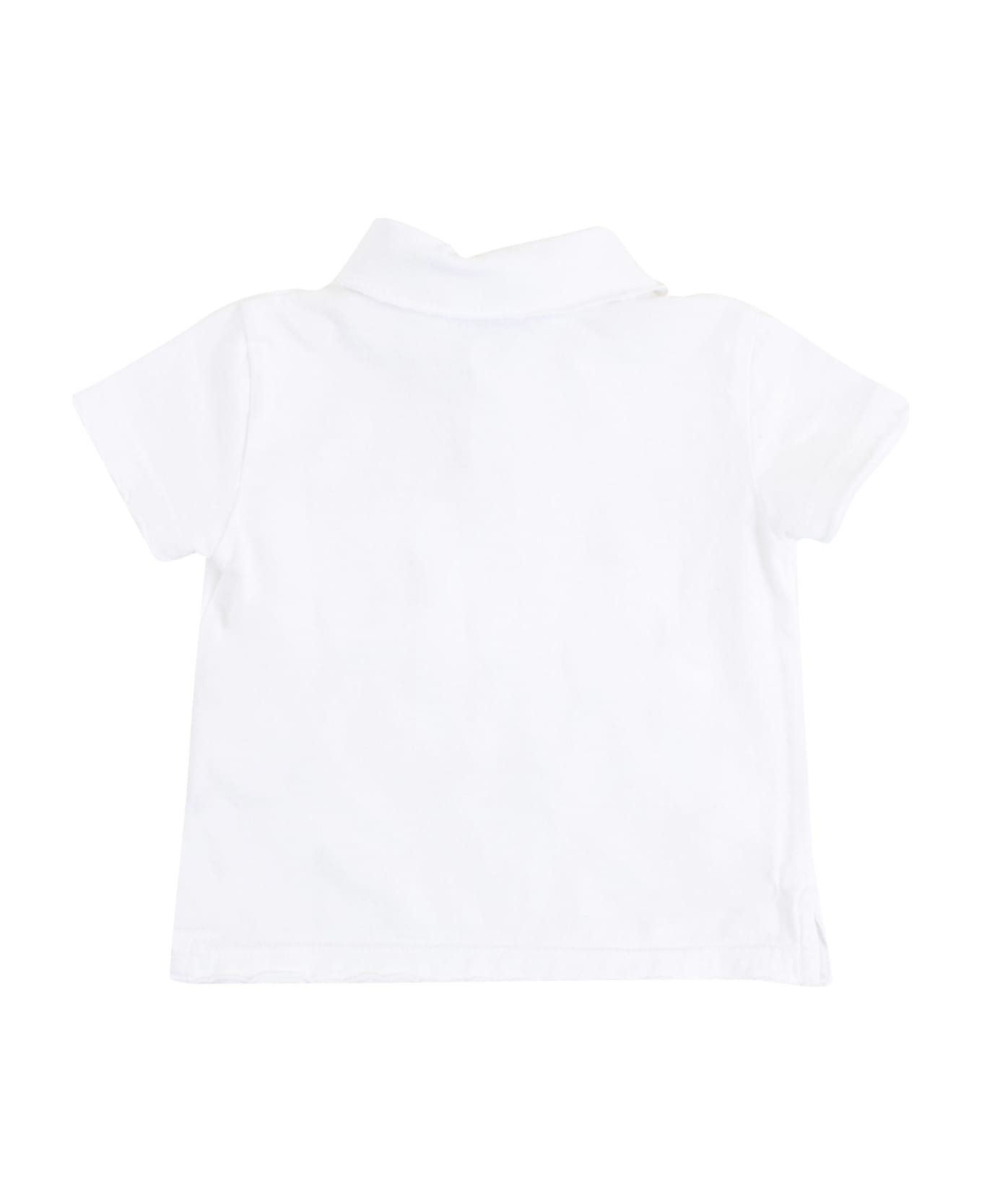 De Cavana Newborn Polo Shirt With Pocket - White Tシャツ＆ポロシャツ