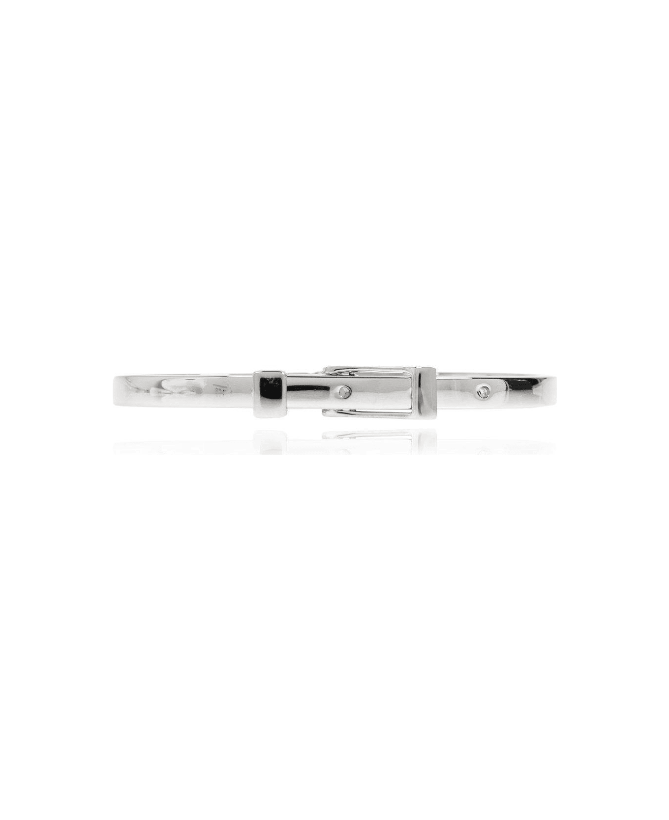 Saint Laurent Logo Engraved Buckle Bracelet - Palladium