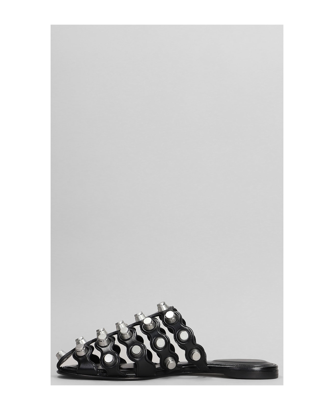 Alexander Wang Rexa Cage Slide Flats - black