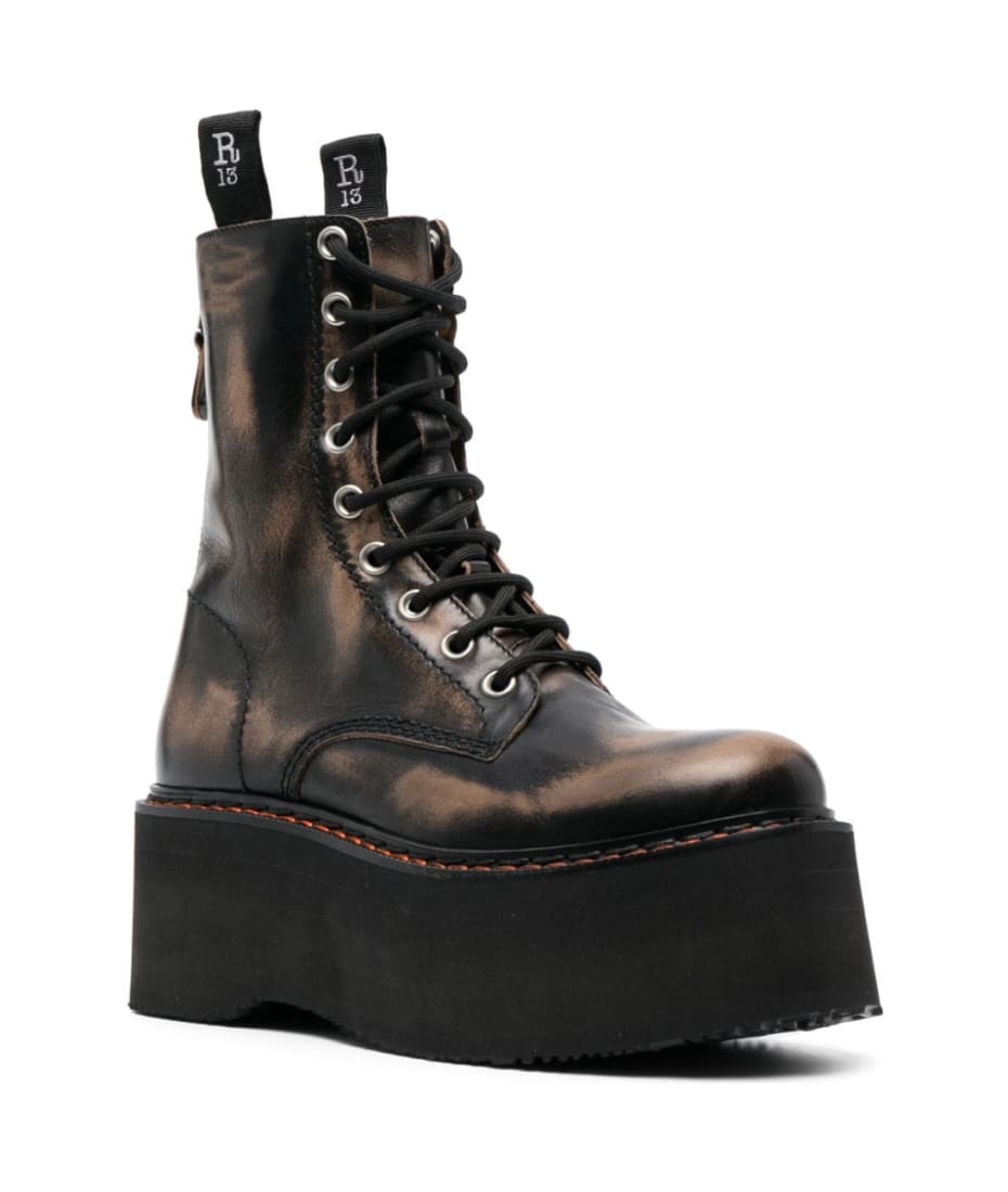 R13 Double Stack Lace Up Boots italist