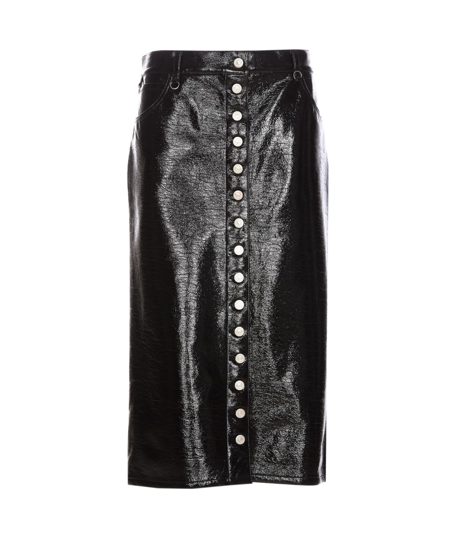 スカート Courreges SS24 SKIRT WITH BUTTONS (124CJU155_VY00140001) Courrèges Multiflex Vinyl Skirt | italist