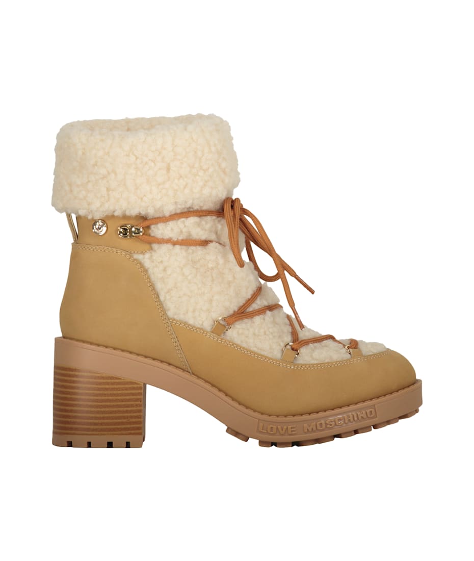 Moschino faux fur boots online