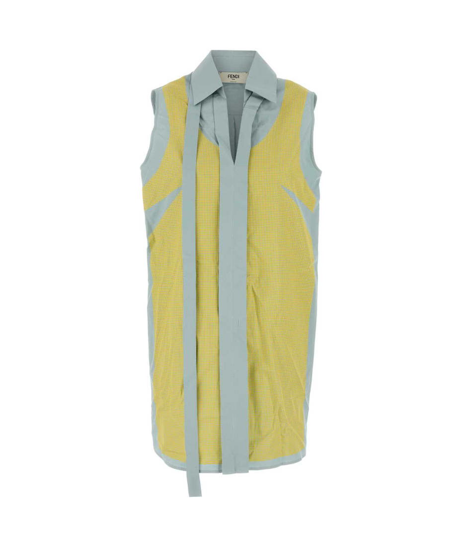 ワンピース FENDI POWDER BLUE COTTON DRESS Fendi Powder Blue Cotton Dress | italist