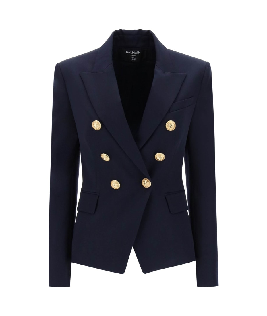 【関税&送料込み】Balmain Wool Double-Breasted Jacket Balmain Double-breasted Jacket In Wool | italist