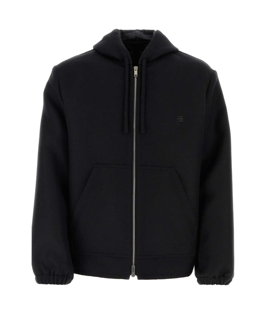 パーカー・フーディ GIVENCHY SS24 Black wool blend sweatshirt (BM015214NZ 002) Givenchy Wool Blend Sweatshirt | italist