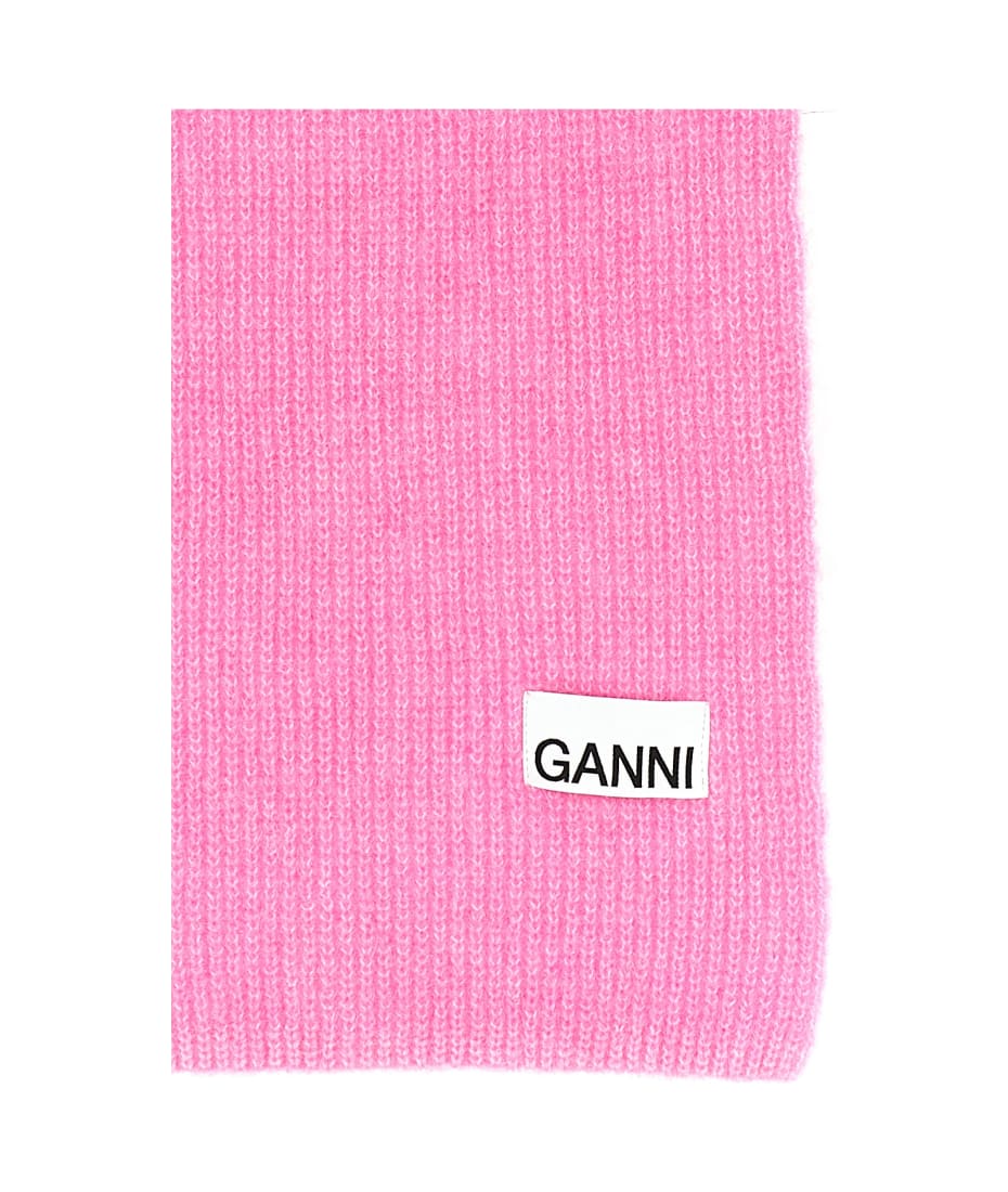 Ganni Logo Patch Scarf | italist