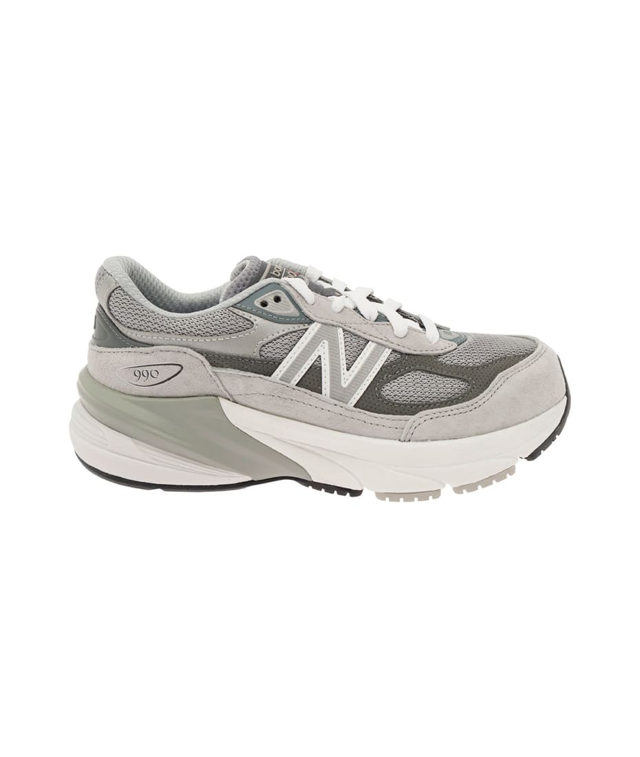 New Balance 990 Grey Low Top Sneakers With Logo Detail In Suede Boy italist ALWAYS LIKE A SALE