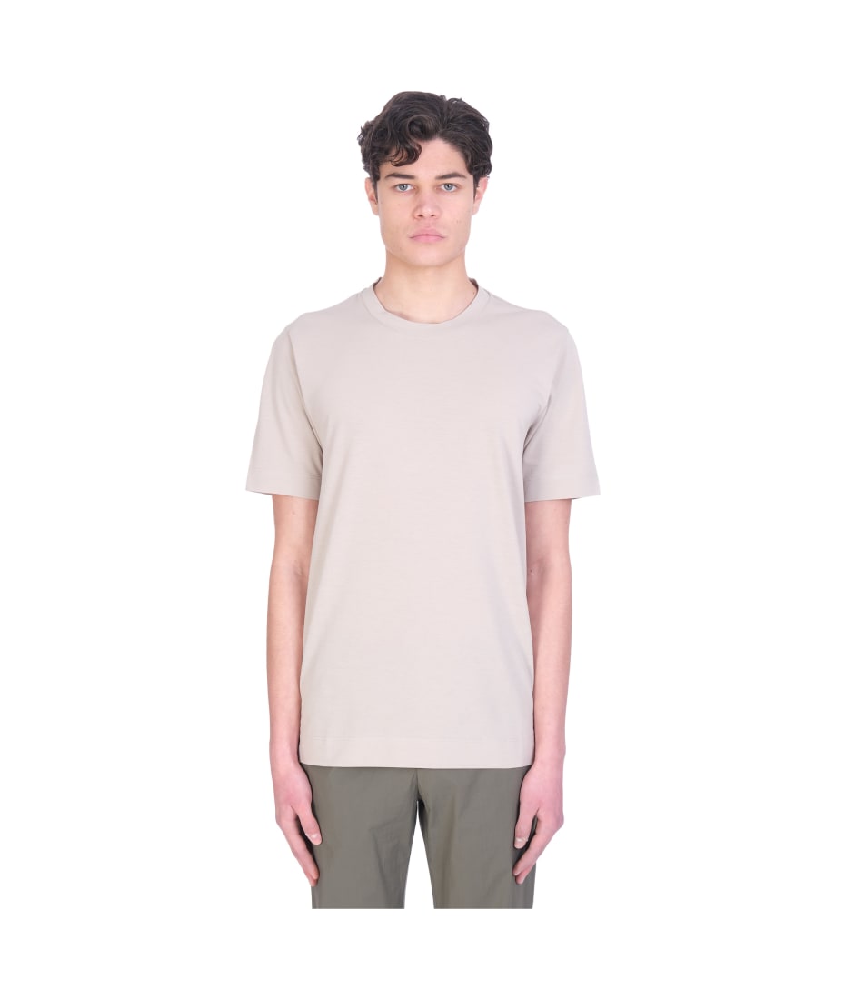 Tシャツ・カットソー ZEGNA beige cotton t-shirt Zegna T Shirt Beige Mens Zegna