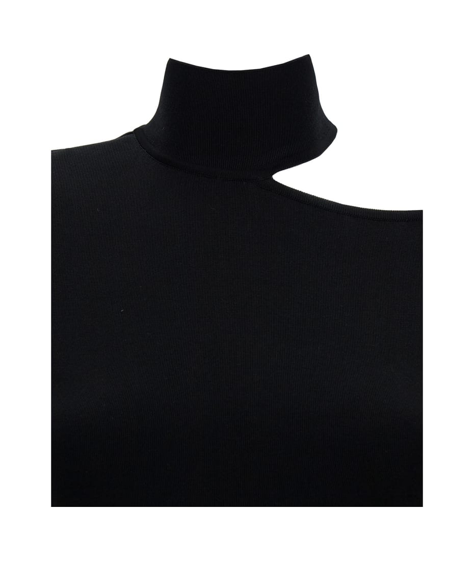 【送料&関税込】Ferragamo Midi Black Dress With Cut-out And Ferragamo cut-out Detailed Midi Dress | Black | FARFETCH