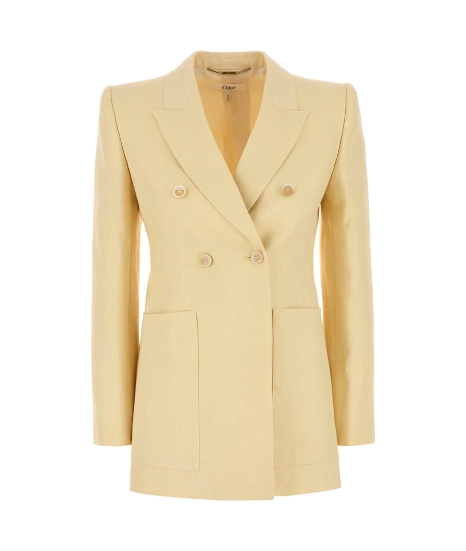 ジャケット CHLOE Cream Hemp Blend Blazer Chloé Cream Hemp Blend Blazer | italist