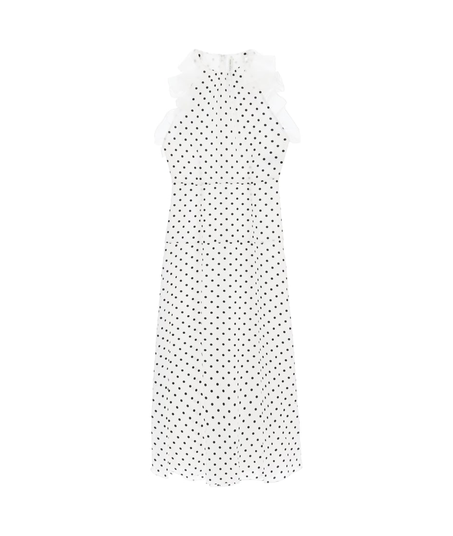 Alessandra Rich Sleeveless Maxi Dress In Polka | italist, ALWAYS LIKE A SALE