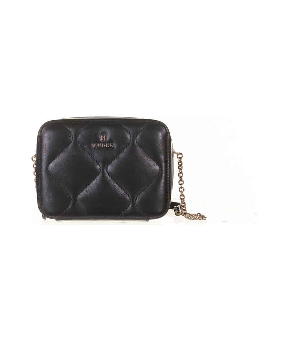 Furla Camelia Leather Crossbody Bag - Black