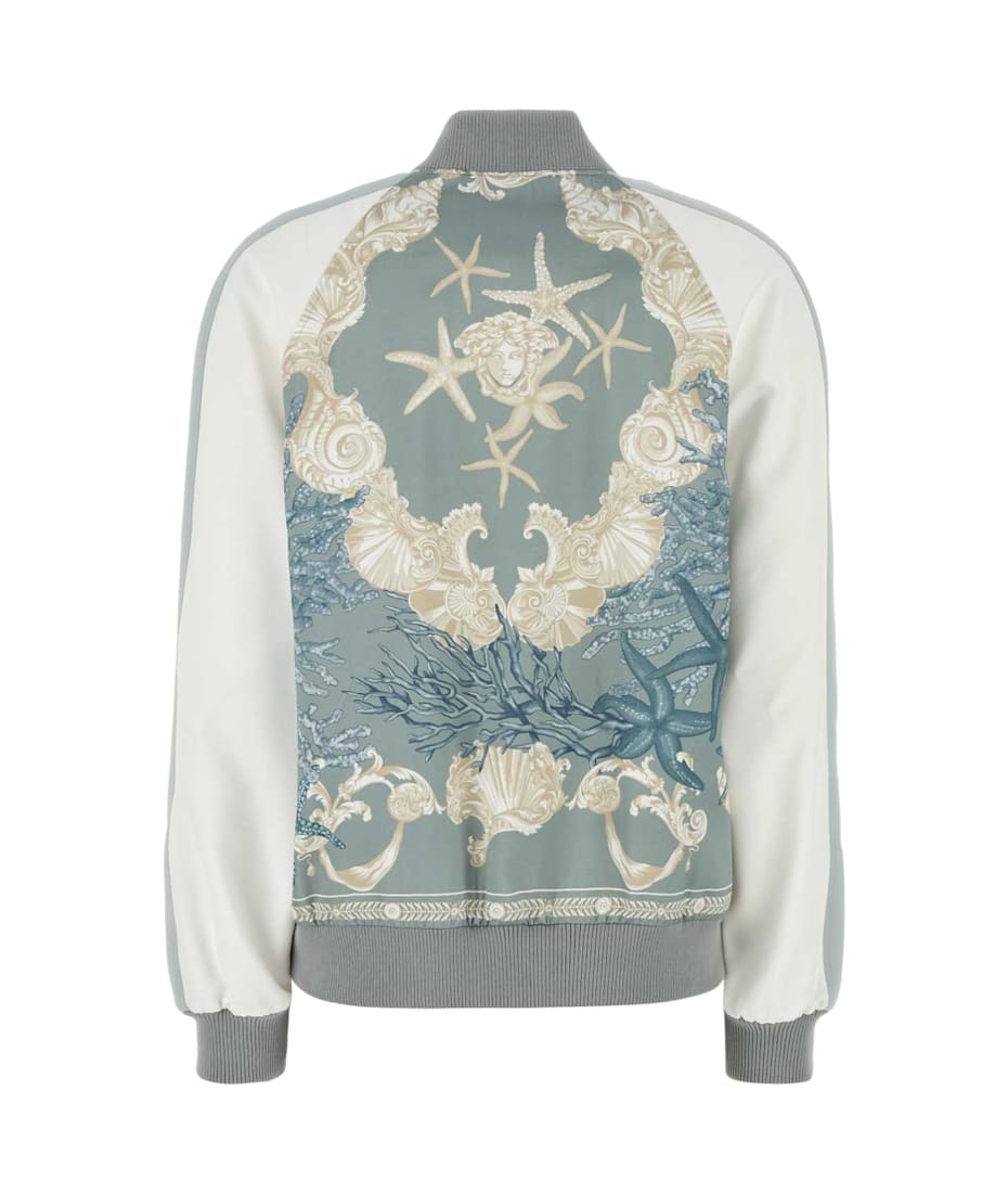 【関税&送料込】Versace Printed Satin Varsity Bomber Jacket Versace Printed Satin Varsity Bomber Jacket | italist